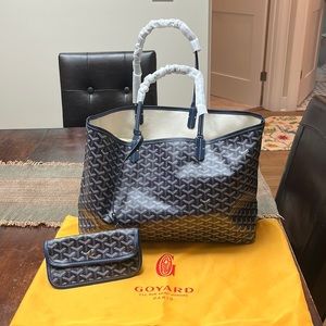 Goyard Navy Tote